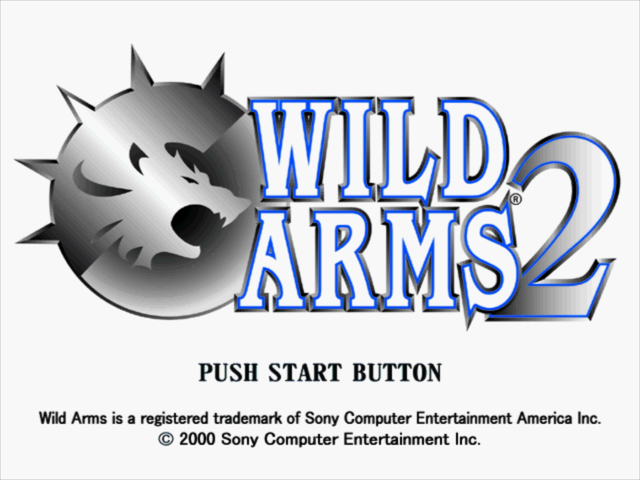 Wild Arms 2 title screen for Playstation